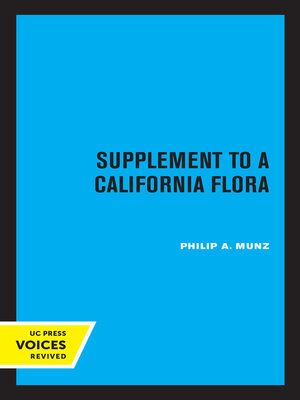 cover image of Supplement to a California Flora